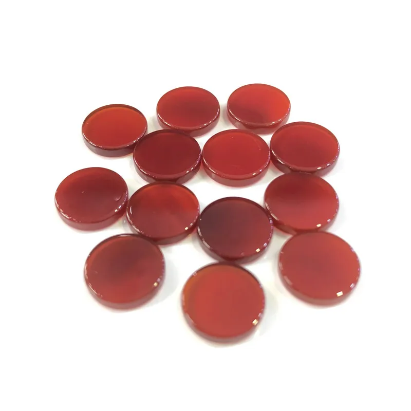 

Genuine Red Agate Round Flat CAB 10mm Circle Gemstones Beads Wholesale 10pcs/Lot Natural Stones For Jewelry Making