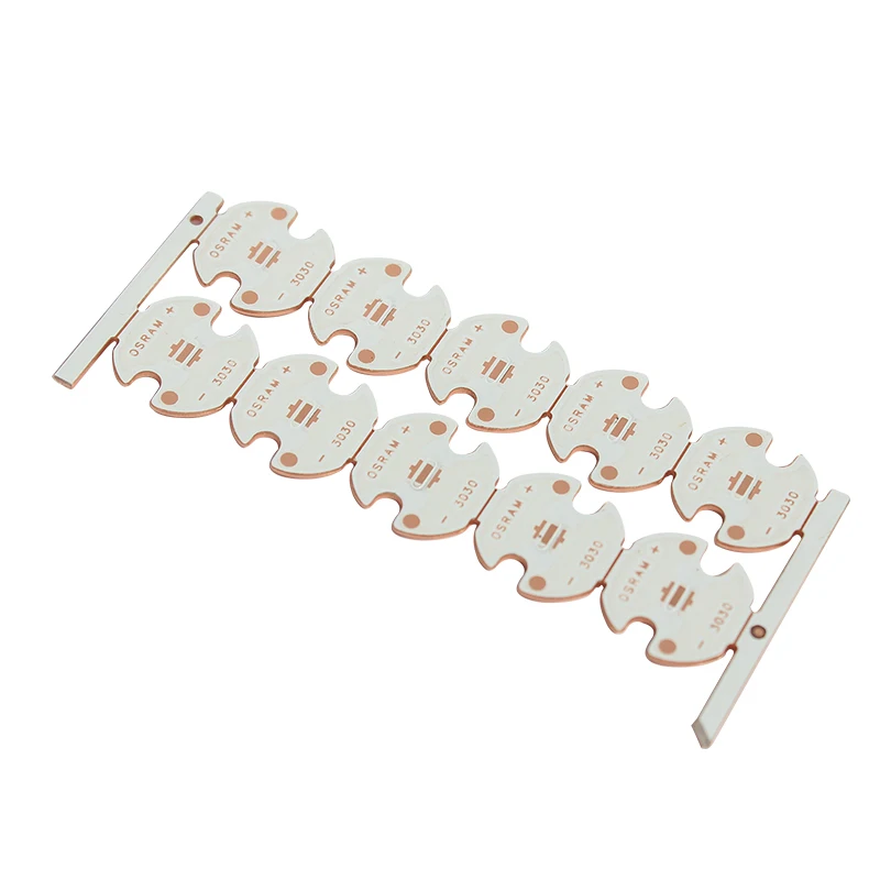 5PCS 3030 P7 Copper PCB Board 20mm 16mm Plate For 1W 3W 5W LED Plate Radiator Heatsink For DIY Lamp Flashlight Parts