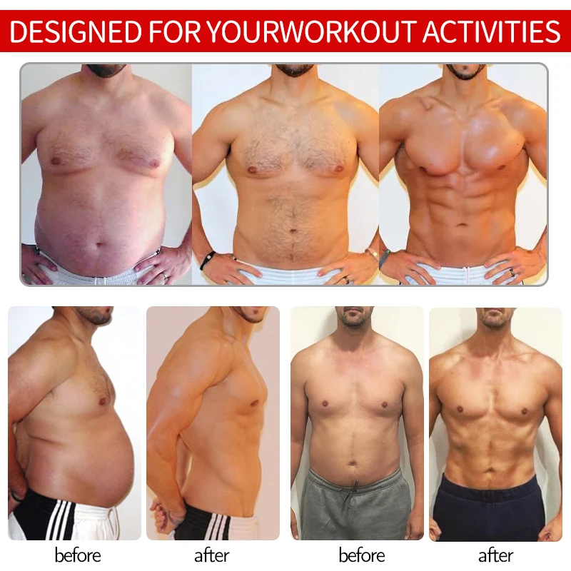 Men Waist Trainer Abdomen Reducer Modeling Belt Slimming Body Shaper Girdle Sweat Trimmer Belly Shapers Shapewear Tummy Fitness