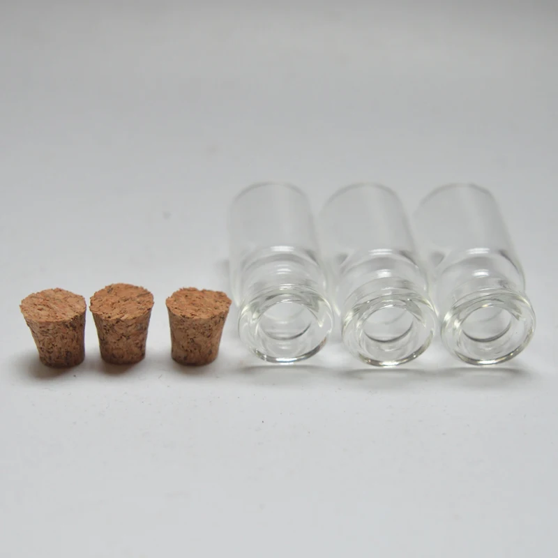 

Fashion 2ml Small Cute Mini Wishing Glass Bottles Cork Clear Vials Jars 14*30mm Containers Free Shipping