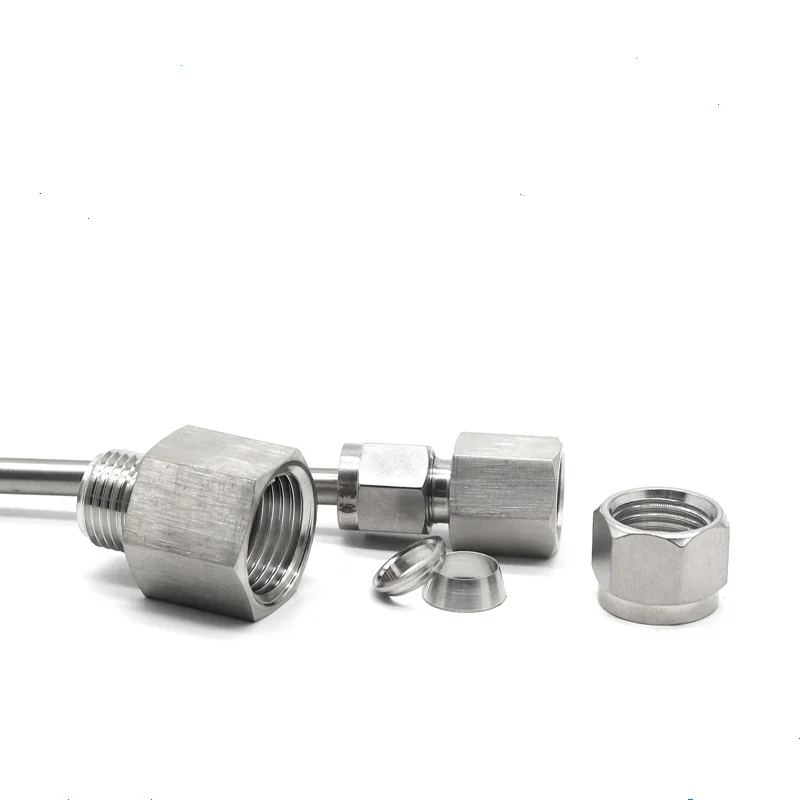 

1/4 "1/2" BSP NPT внутренняя резьба x 8 мм 10 мм 12 мм 1/4 1/2 трубка внешнего диаметра с двойным зажимом, Компрессионный фитинг, соединитель из нержавеющей стали 304