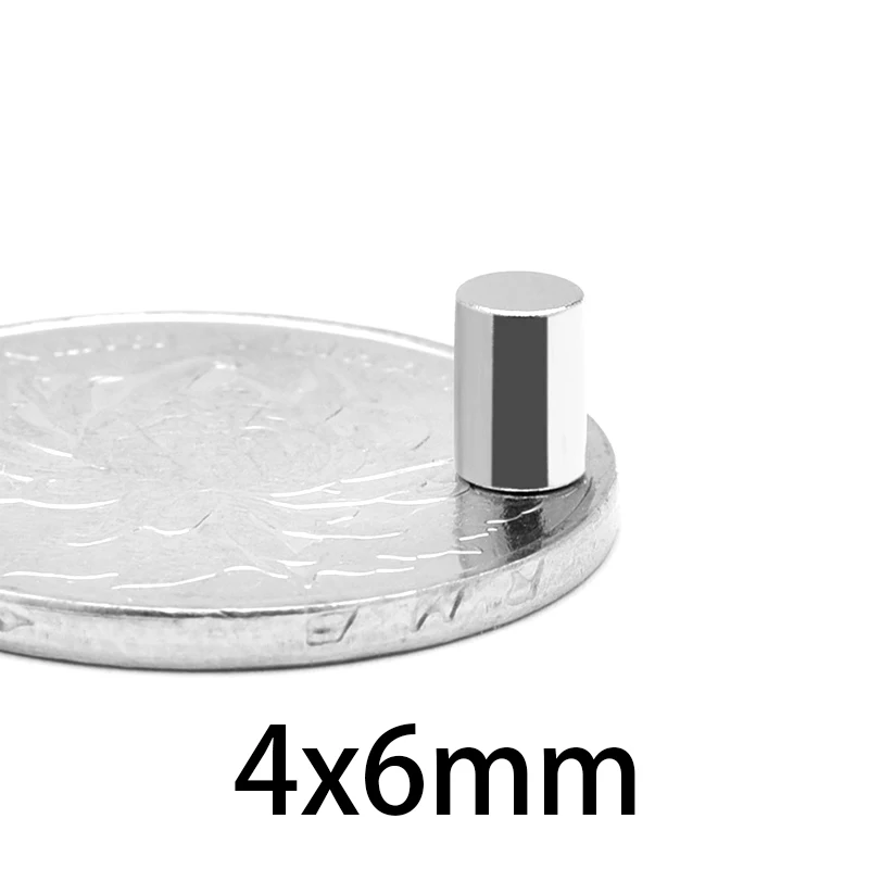 20-500pcs 4x6mm Search Minor Diameter Magnet 4mmX6mm Bulk Small Round Magnets 4x6mm Neodymium Disc Magnets 4*6mm