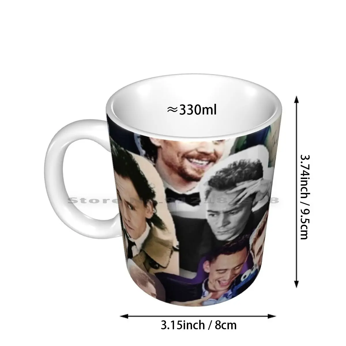 Tom Hiddleston Collage Ceramic Mugs Coffee Cups Milk Tea Mug Tom Hiddleston Actor Collage Tom Hiddleston Collage Creative