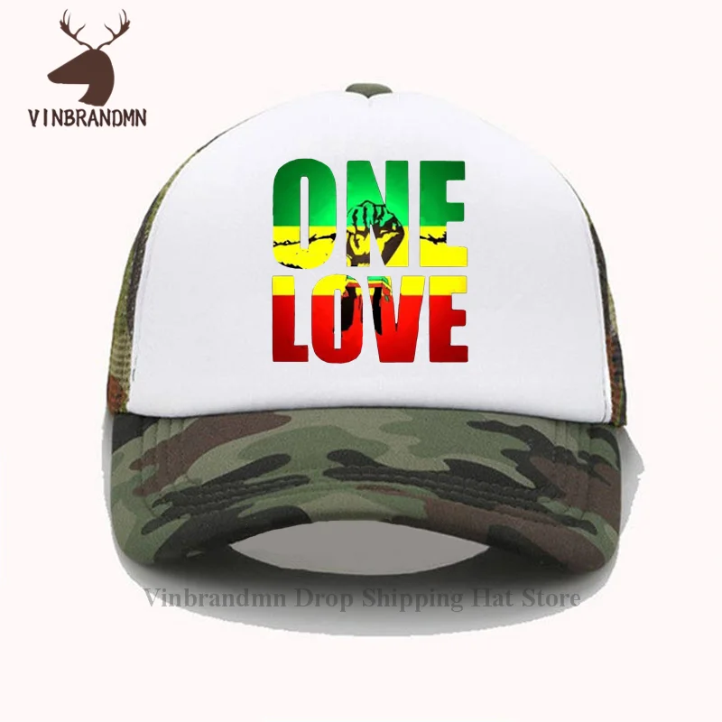 RASTA ONE LOVE CITY Bucket hat Rastafari Lion King Fishing hats Jamaica Flag The Best of Red Yellow & Green Design Baseball caps