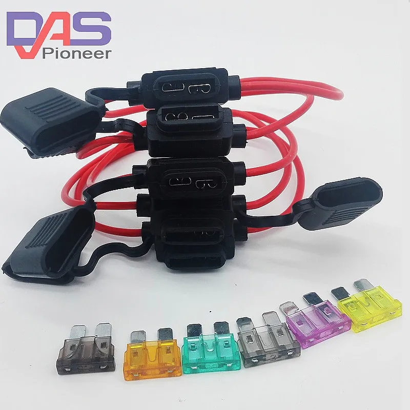 

16 AWG Gauge ATC/ATO Fuse Inline Automotive Fuse Holder for Automotive Car Motorcycle(10pcs)