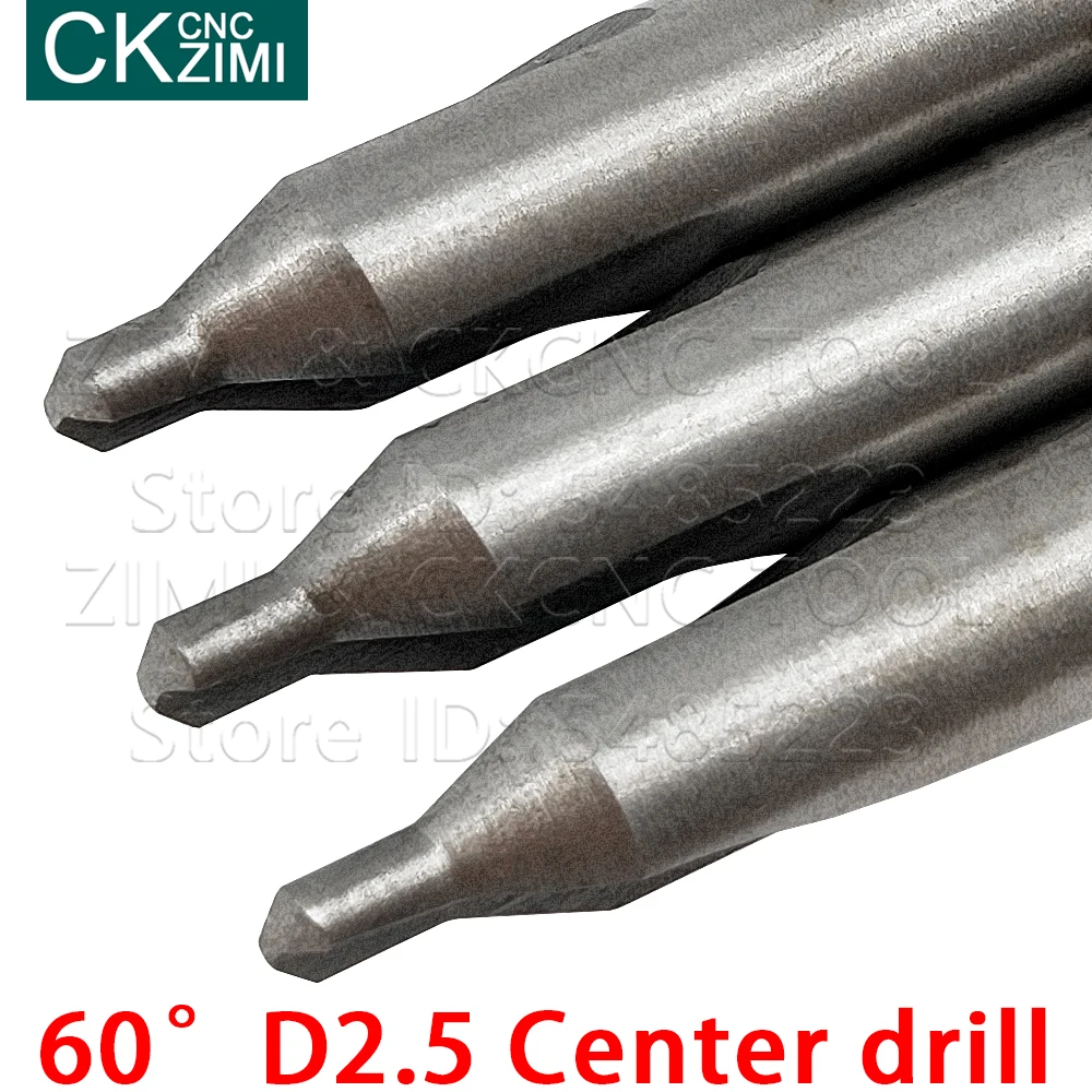 HSS acciaio ad alta velocità combinato centro tornio mulino attrezzatura 2.5mm 60 gradi svasatore punta trapano Set per accessori per elettroutensili