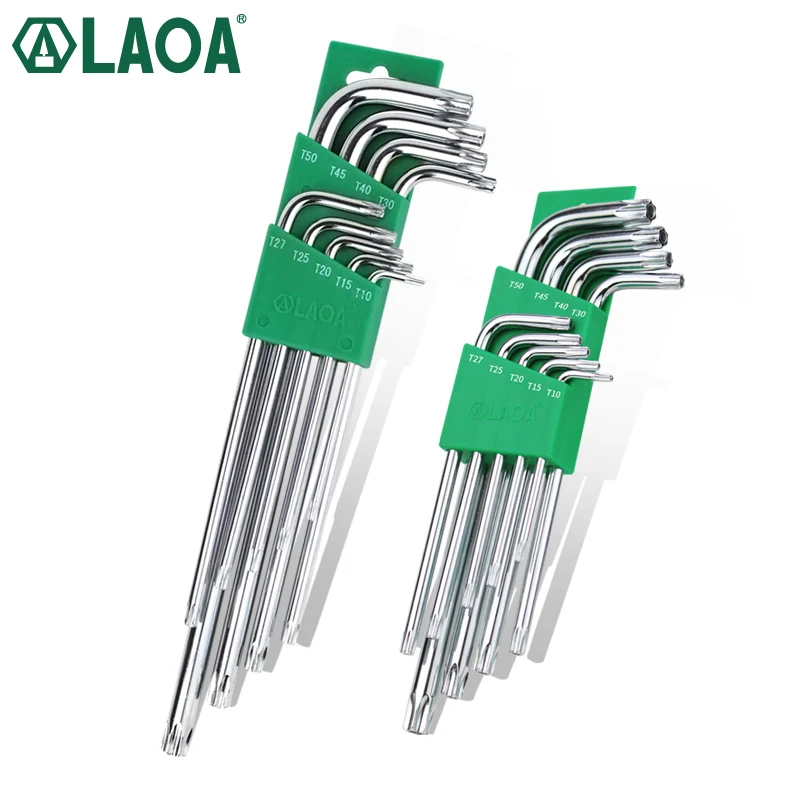 

LAOA Inner Spline Allen Key with Middle Hole Wrench Set Torx Screwdriver Handtool Star Wrench