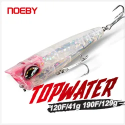 NOEBY-señuelo de pesca Popper, cebo duro Artificial Wobbler de 12cm, 41g, 15cm, 94g, 19cm, 129g