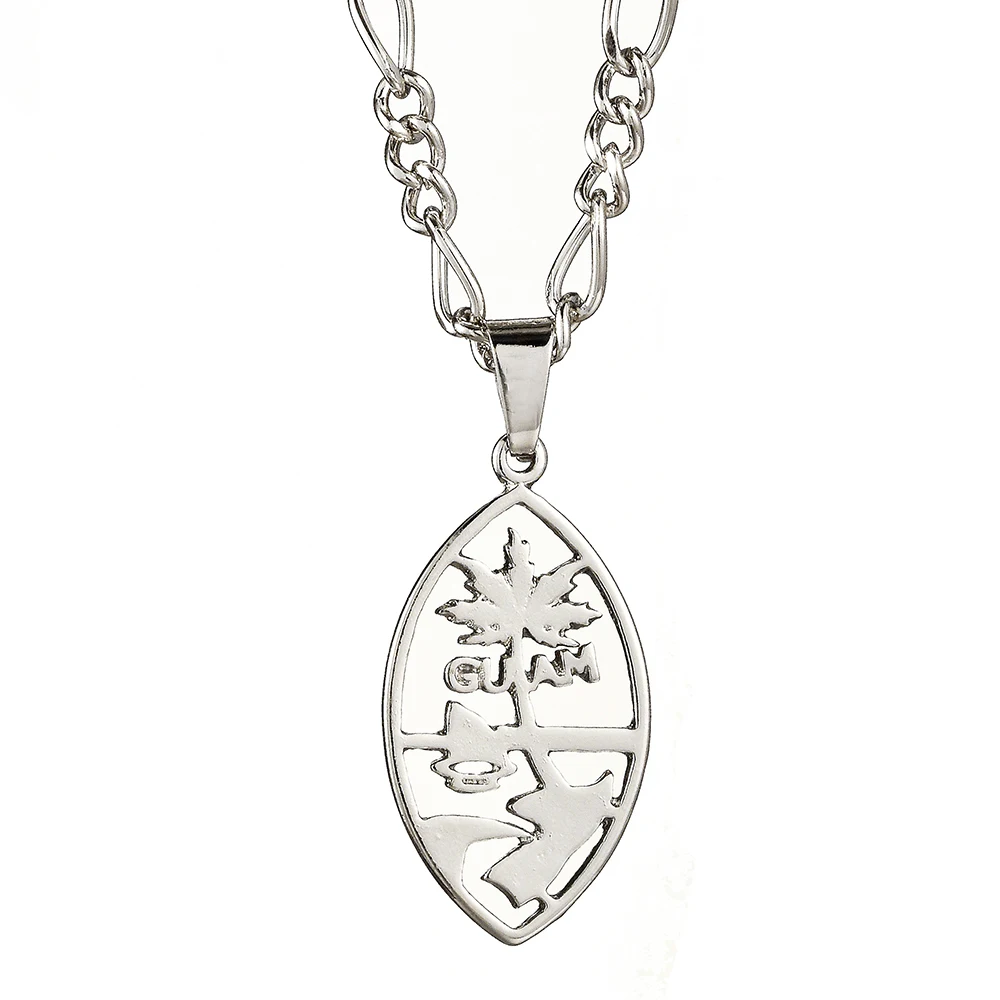 Ethlyn Guam Necklaces Earrings Rings Jewelry Sets for Women Men White Gold Color Micronesia Guam Ethnic Party Gift S183