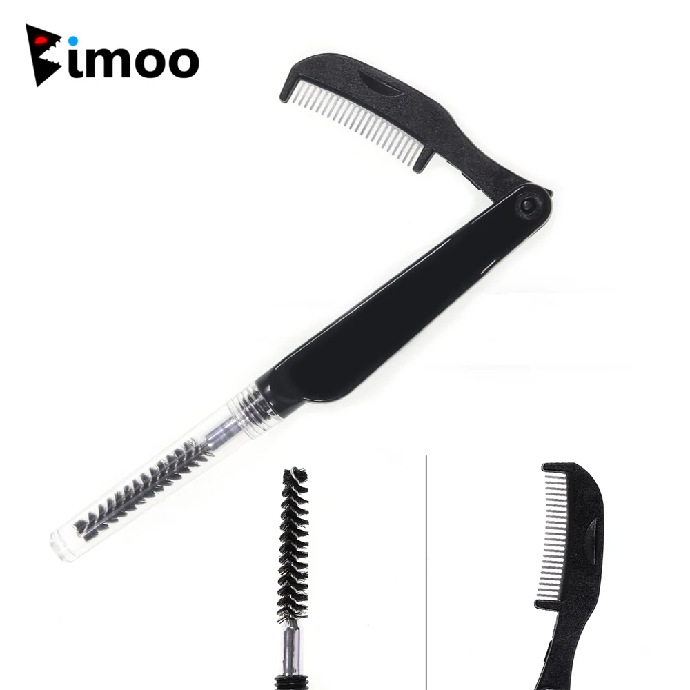 Bimoo Fly Tying Tools 2 In 1 Foldable Metal Comb And Nylon Dubbing Brush Teasing Out Feather Fiber Dubbed Legs Wings Bodies