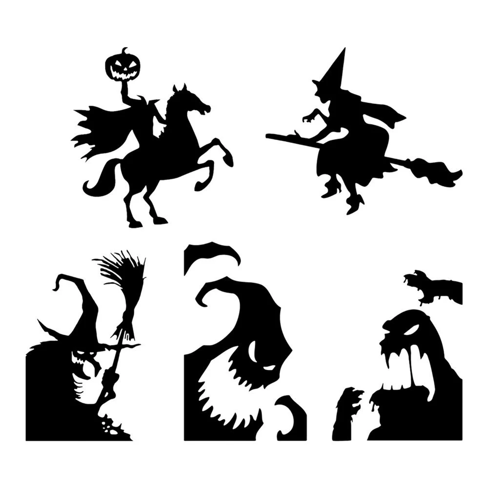 

Haunted Horror Halloween Window Stickers Decorative Wall Door Floor Decal Stickers DIY Halloween Party Decorations