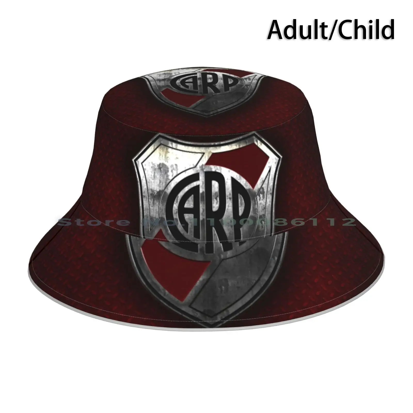 Ca River Plate Bucket Hat Sun Cap Ca River Plate Soccer Football Game Match League Argentinia Superliga Foldable Outdoor