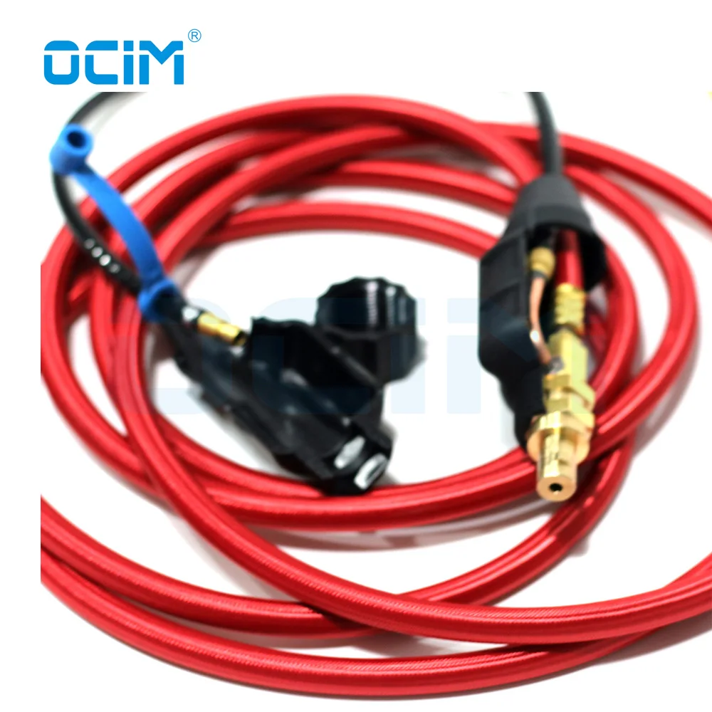 Imagem -02 - Cabo de Solda Tig Macio Vermelho 4m para Tocha com Conector Euro do Wp9 Wp17