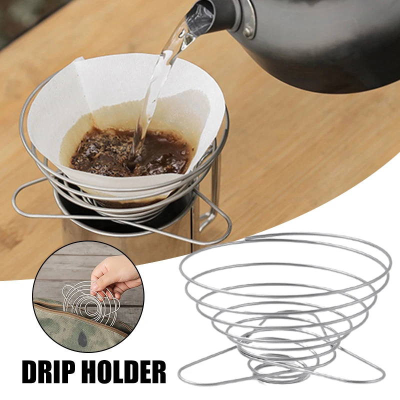 Collapsible Coffee Dripper Filter Holder Helixs Style Stainless Steel Reusable Portable Travel Coffee Drip Holder мультитул