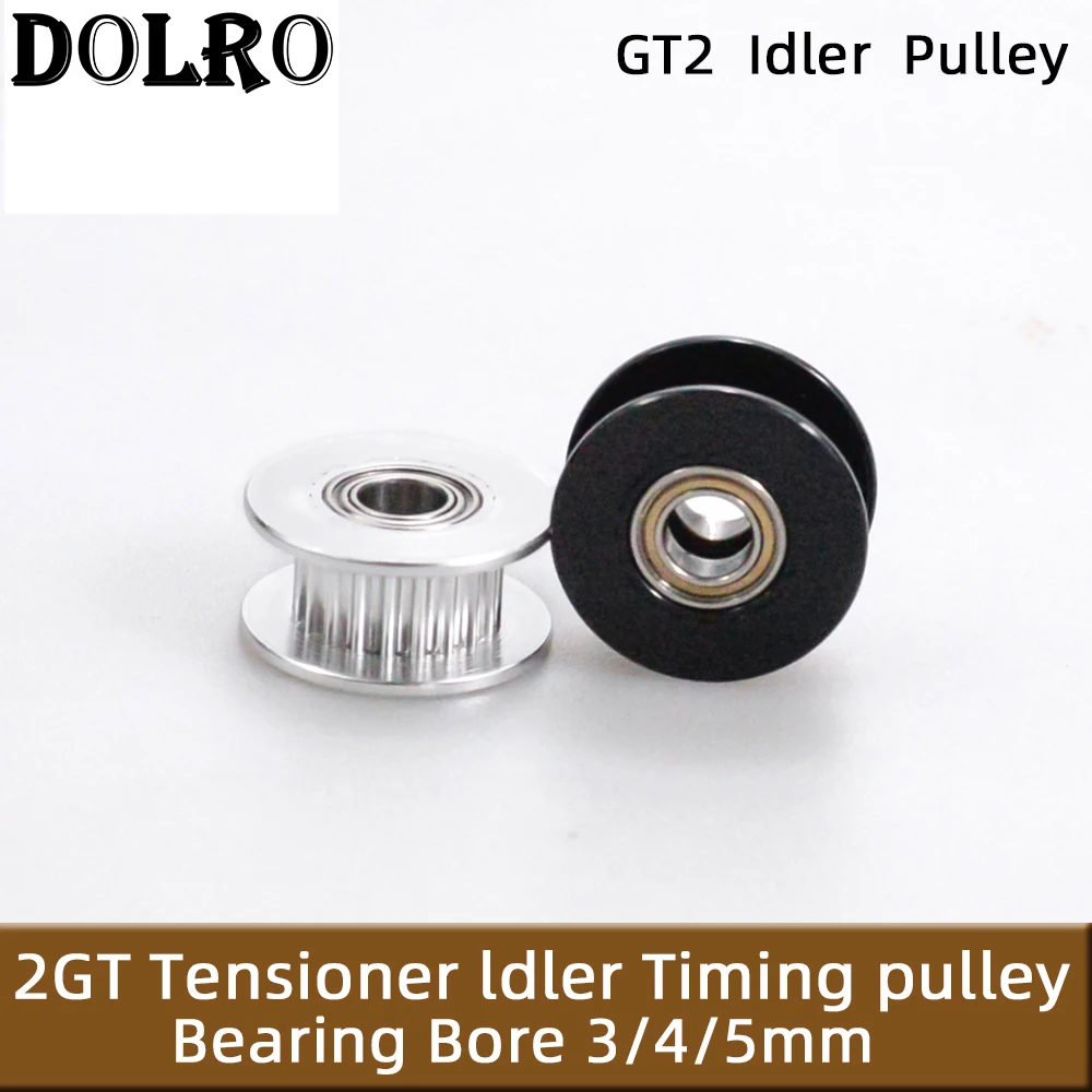 1pc GT2 Idler Timing Pulley 16/20 Tooth Wheel Bore 3/4/5mm Aluminium Gear Teeth Width 6/10mm 3D Printers Parts For Reprap Part