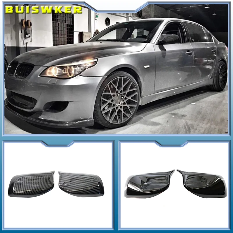 Kohle faser Auto Rückansicht Tür Flügels piegel Seitens piegel Abdeckung Kappen Schale Fall für BMW E60 E61 E63 E64 5 Serie Modell 2014-2018