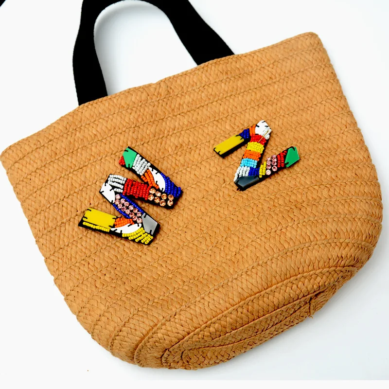 Beautiful Hand Nailed Beads Letter Patches Garment Shoes Bags Stickers Handmade Alphapet Applique