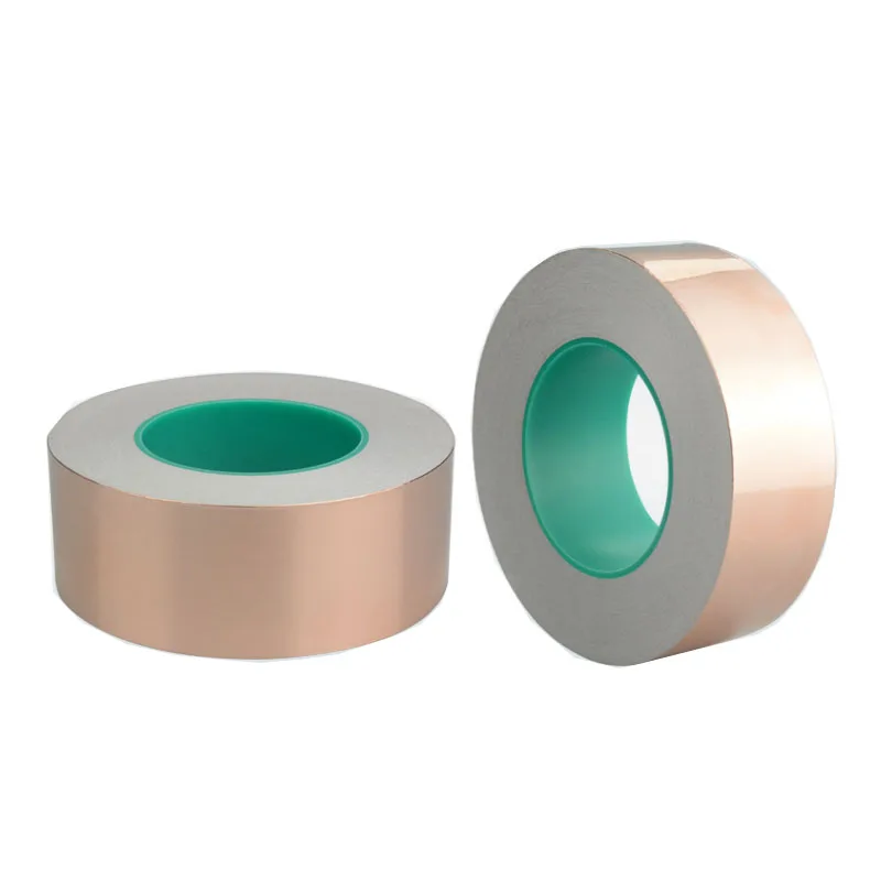 Double Sided Conductive Pure Copper Foil Tape for Magnetic Radiation Electromagnetic Wave 0.06mm Tickness Adhesive Shielding Tap