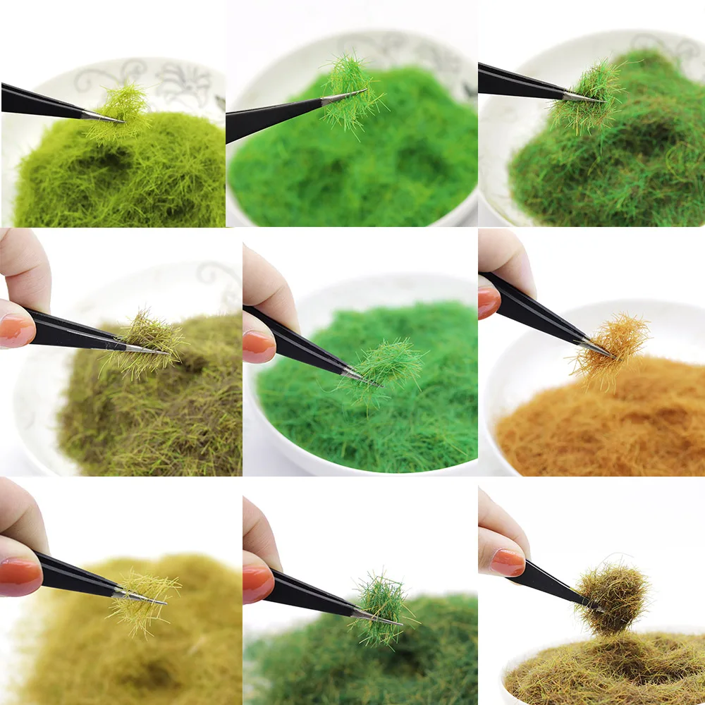 

8MM Model Grass Diorama Sand Table Building Landscape Outdoor Scene Platform Simulation Turf Lawn DIY Handicraft Material