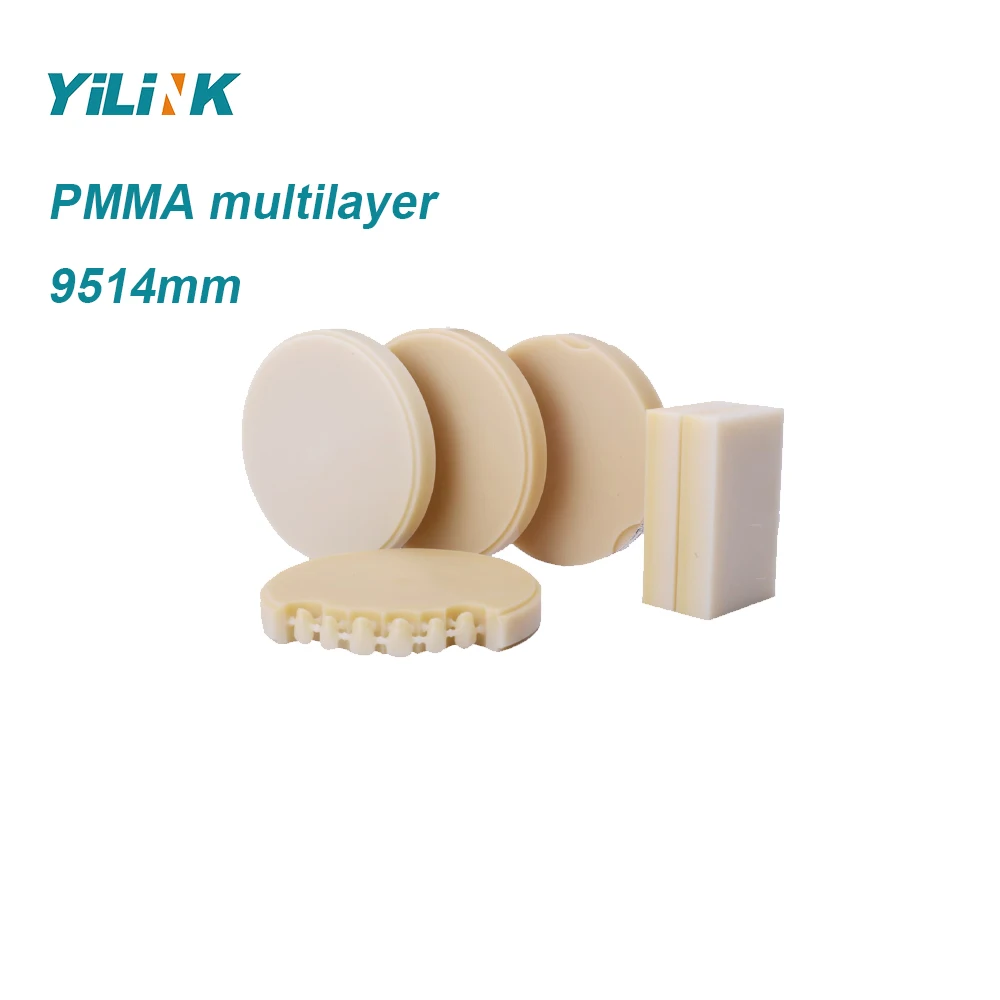 Yilink Dental Multilayer PMMA Thickness16 MM Vita 16 Colors for CAD CAM Open System