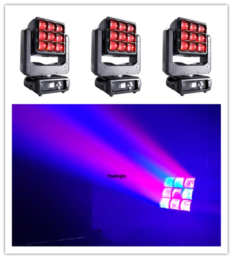 

4pcs Dj Disco Led Moving Head 9*40W DMX RGBW 4 in1 Lyre led Wash matrix pixel zoom wide beam moving head light