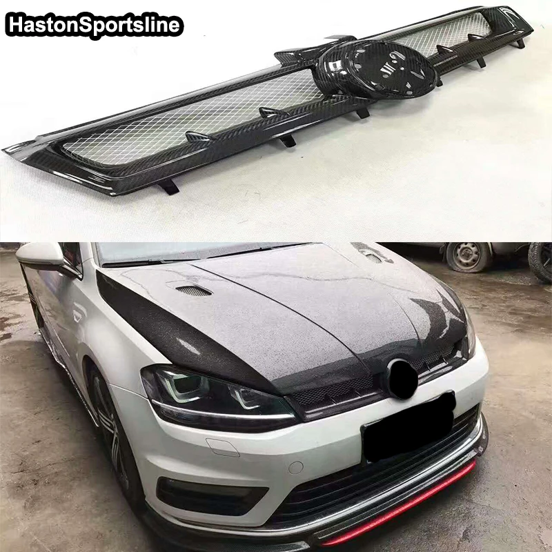 

MK7 ASPEC Style Carbon Fiber Front Grille Grill For Volkswagen Golf 7 mk 7 2014-2017