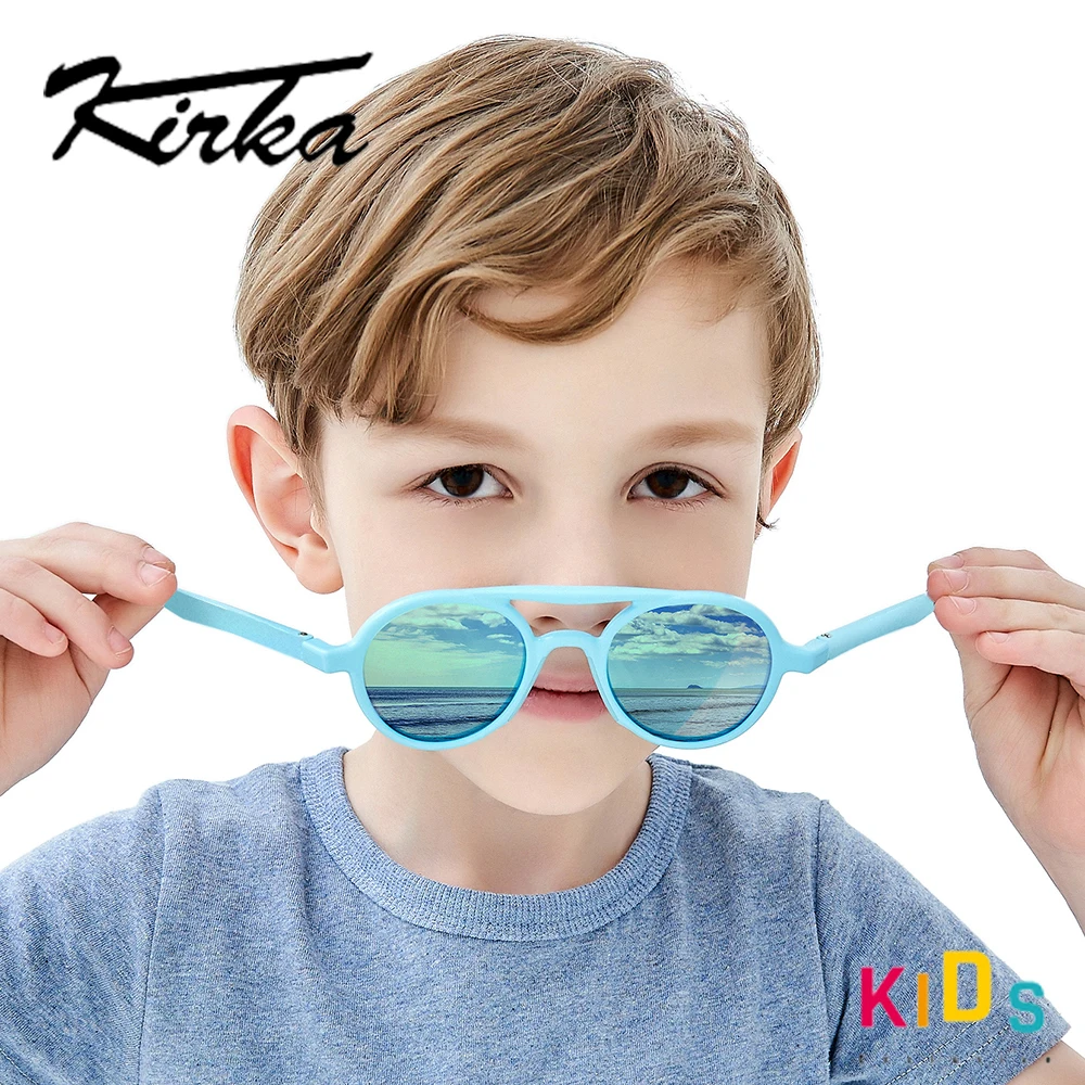 

Flexible Polarized Kids Sunglasses Child Blue Sun Glasses For 7-12 Years Baby Boys Eyeglasses TR90 UV400 Eyewear Children Glass