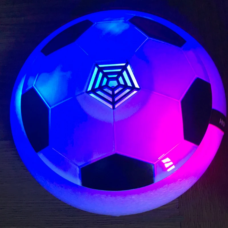 18cm Colorful Hovering Football With Flashing LED Light Air power Funny Interaction Electric Suspension Soccer Toys for children