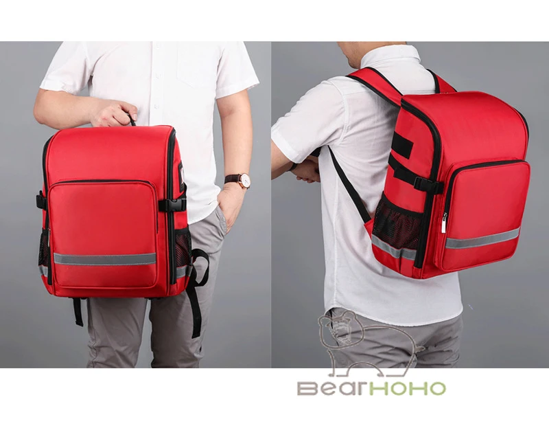 Home Empty First Aid Kit Waterproof Flame-retardant Rescue Medical Kit Large Capacity Flood Relief Emergency Kit Escape Backpack