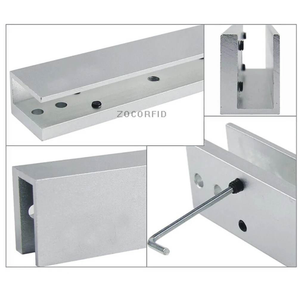 180kg 280kg Magnetic lock U shape bracket 350lbs frameless glass door Access Control System