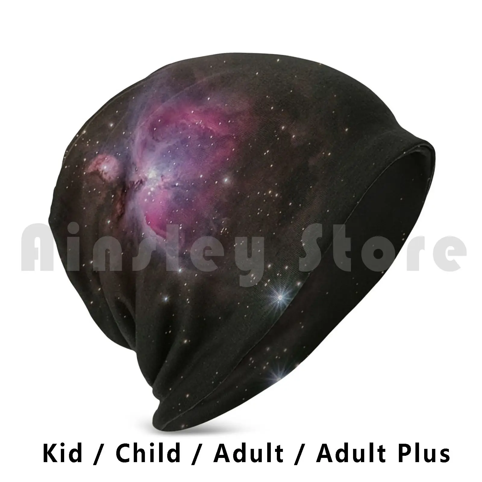 Nebula Beanies Knit Hat Hip Hop Space Exploration Calm Black Stars Horizon Universe Nebula Dust Cloud Gas