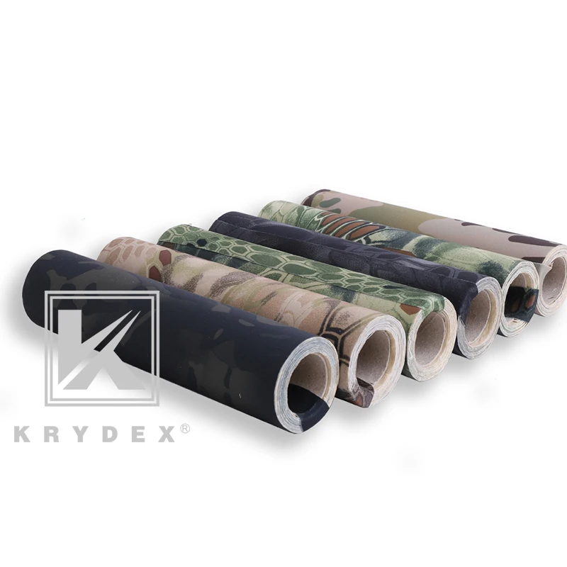 KRYDEX Elastic Camouflage Stickers MCBK Tactical Camo Wrap Adhesive Decal DIY Roll Shooting Hunting Fitting Stickers