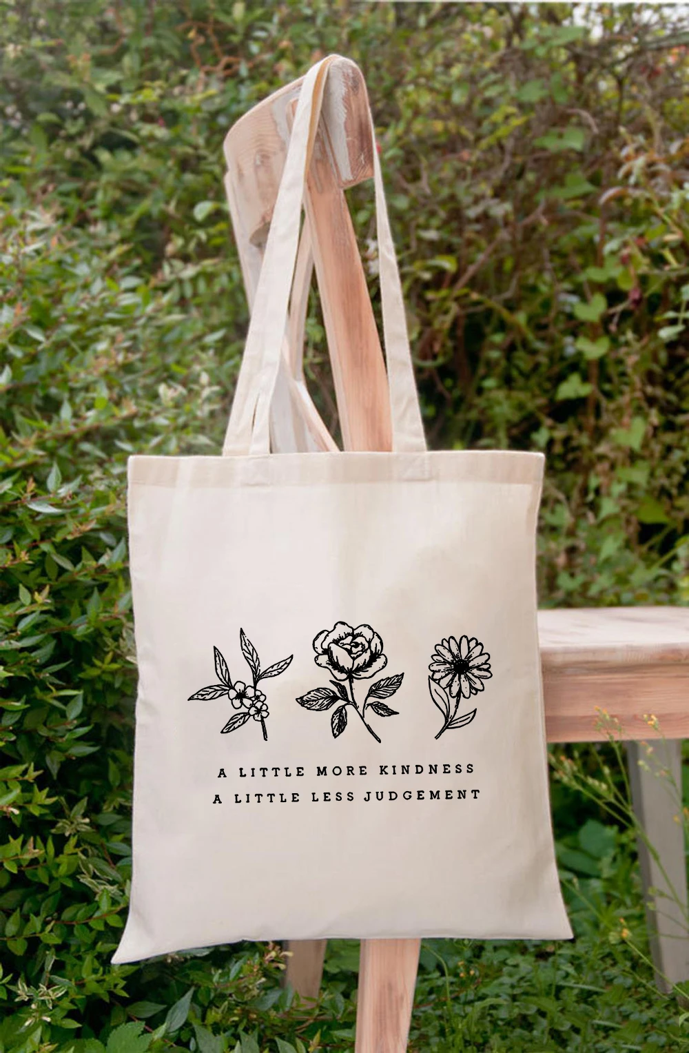 Bolso de mano Harajuku sin lluvia para mujer, bolsa de compras de lona con gráfico de flores, gran capacidad