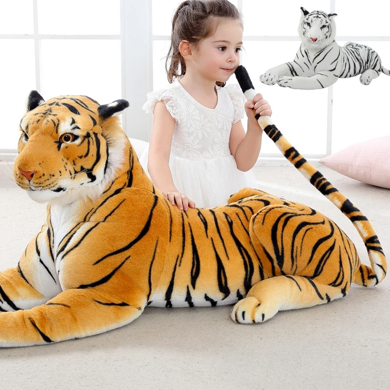 Gran 85 cm tigre amarillo propenso tigre de peluche de juguete tigre artificial muñeca suave regalo de cumpleaños regalo de Navidad b2755