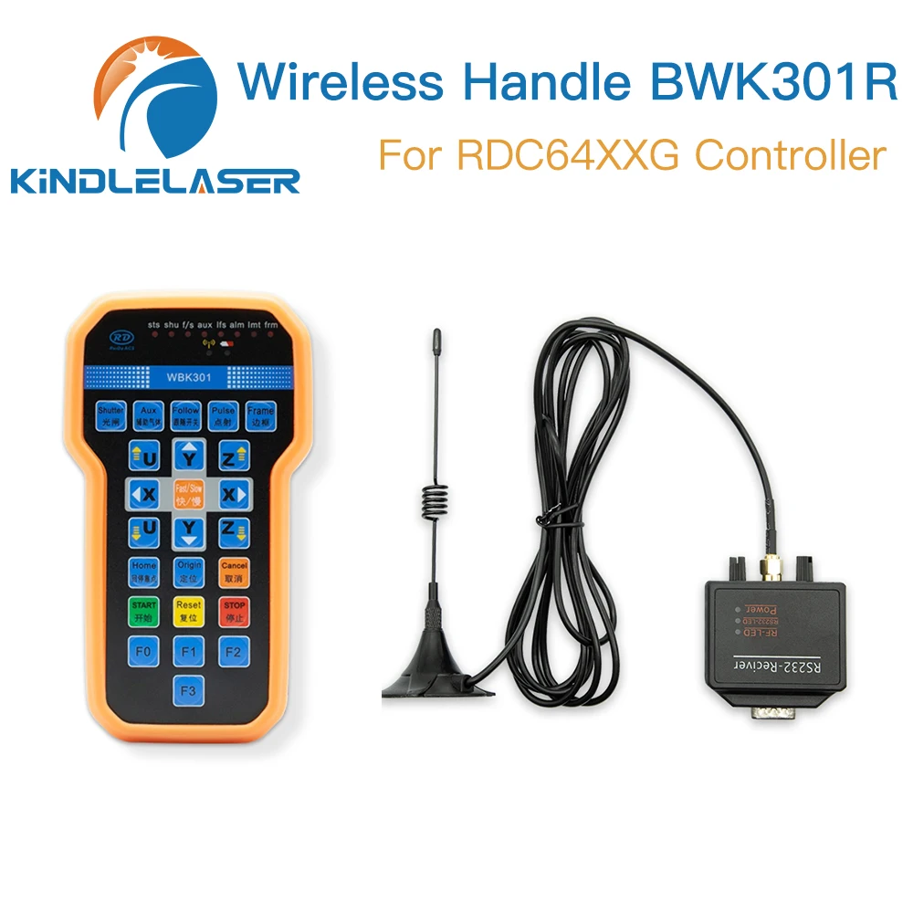 Imagem -05 - Kindlelaser Ruida Punho de Operação sem Fio Bwk301r Bwk301t para Rdc6442g Rdc6442s Rdc6432g Co2 Controlador do Laser