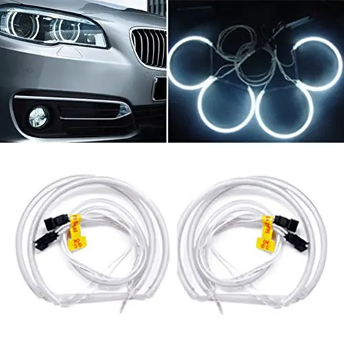 2X131mm and 2X146mm CCFL Headlight Halo ring Angel Eye Kits 8000K 7000K LED Halo Ring For BMW E46 E39 E36 3 Series white