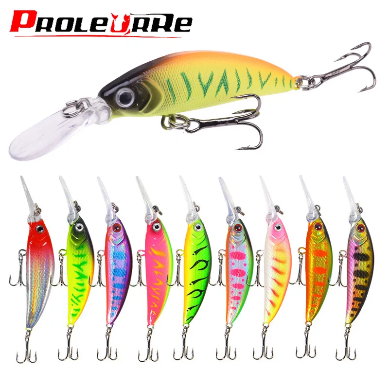 1PCS Mini Wobbler Minnow Fishing Lures 7cm 5.7g Tight Slow Sinking Tackle Lifelike Crankbaits Plastic Artificial Hard Bait