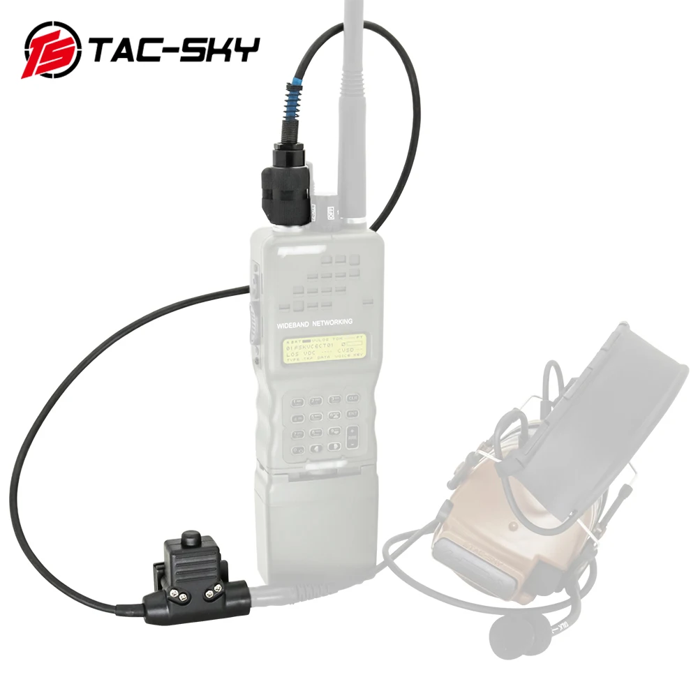 TAC-SKY Tactical Airsoft AN/PRC 148 152 Adapter PTT 6-pin U94 PTT Compatible TAC-SKY/Z-TAC Civilian Version Tactical Headset