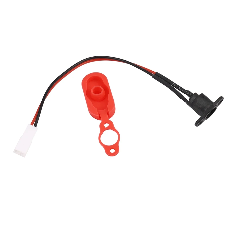 New 3X For Xiaomi Mijia M365 Electric Scooter Charging Hole Cover With Charging Cable Charging Port Plastic Waterproof Cover