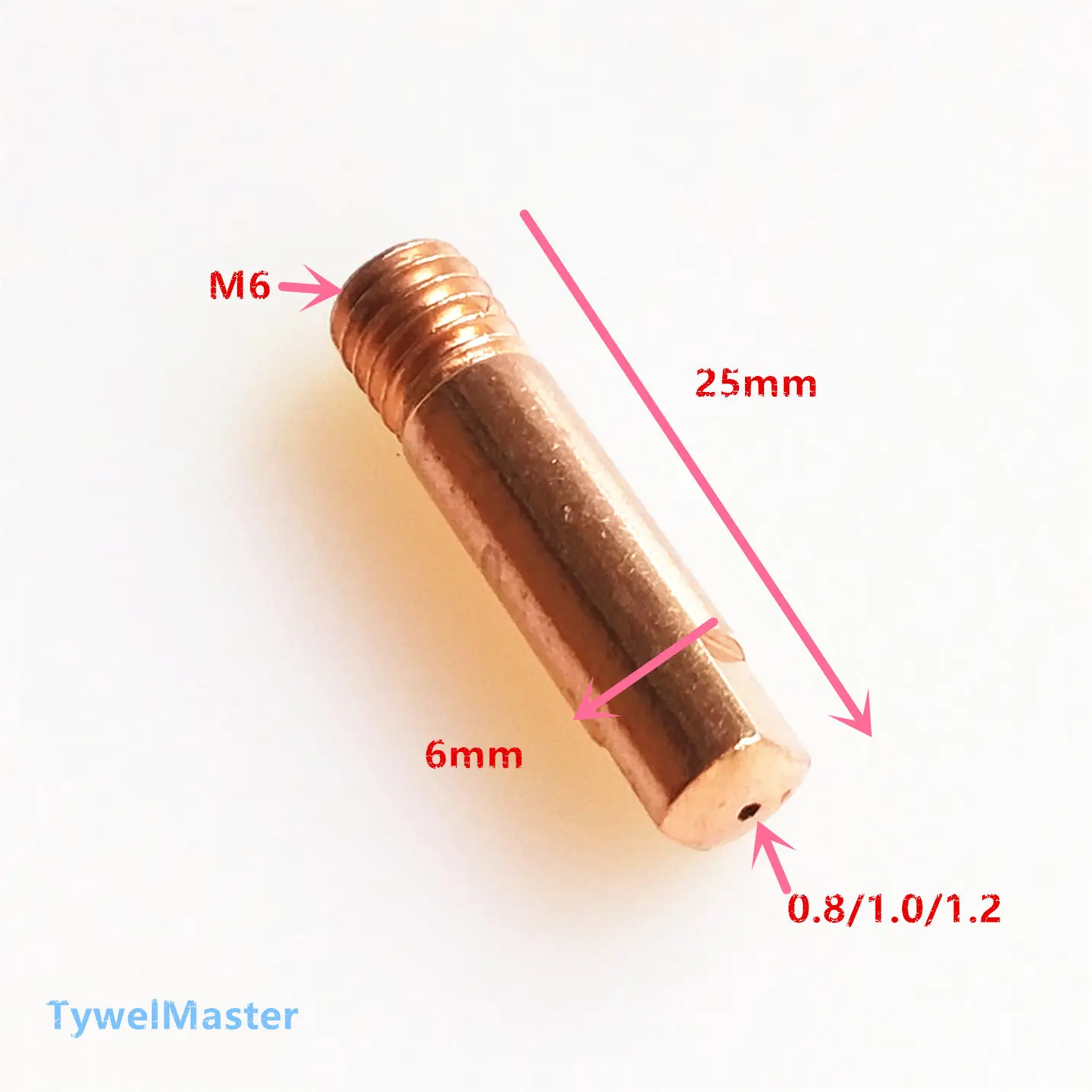 20 pçs 15ak contato ponta cucrzr mig tocha/arma consumíveis 0.8/1.0/1.2mm m6x25mm pontas de soldagem para euro estilo mig mag tocha de soldagem