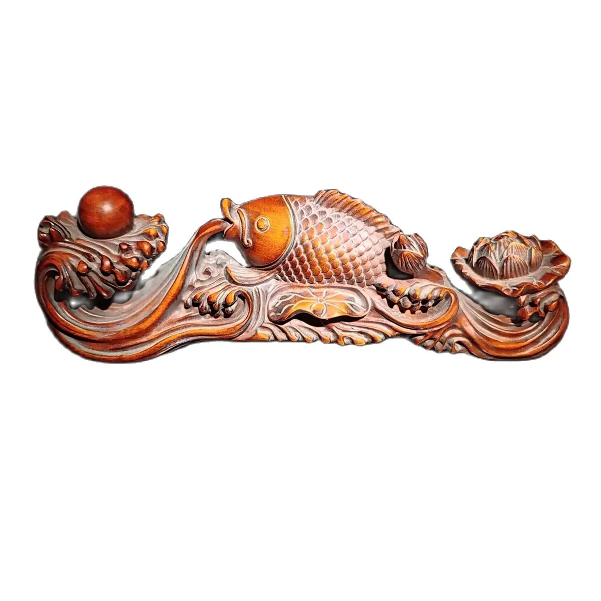 

wooden fish carving wood antique carved figures decorative sculpture home decor Study statue rare livingroom office wall desk