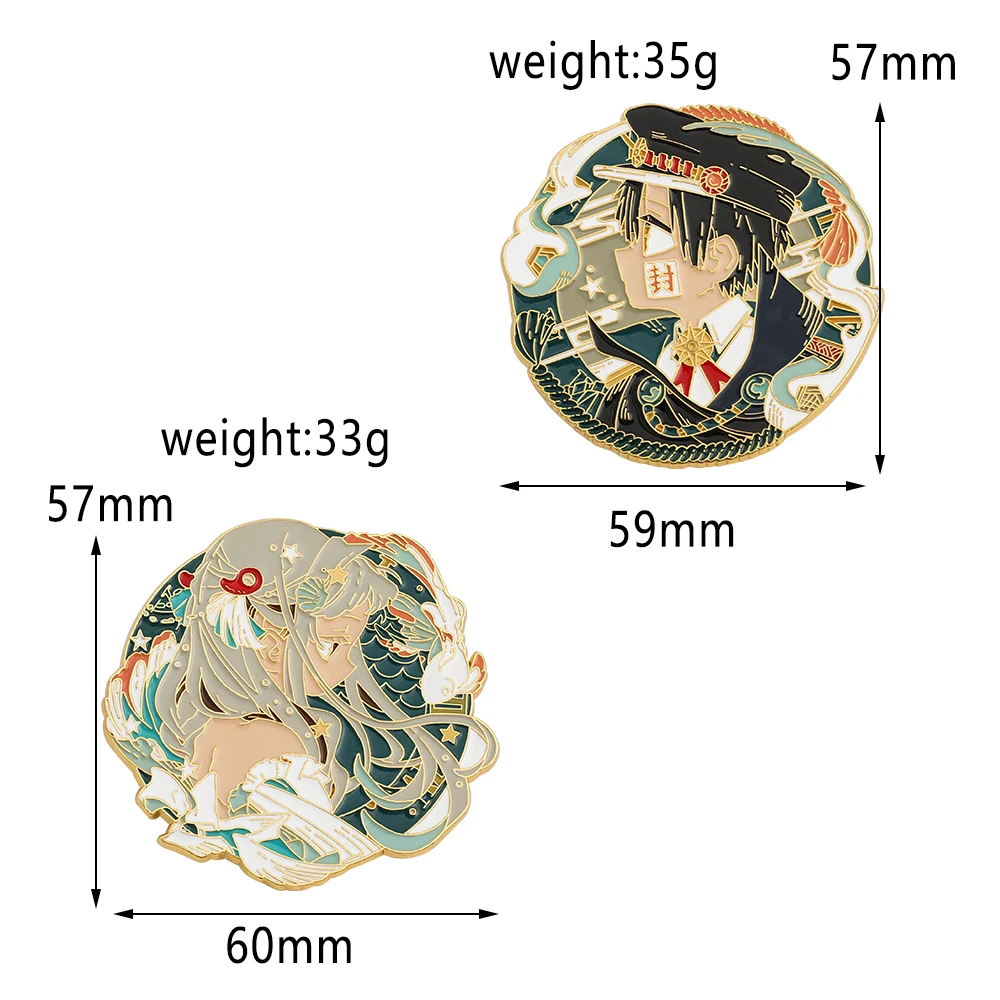 Toilet Bound Hanako Kun Brooch Anime Badge Ghost Boy on Backpack Lapel Pin Fantasy Aestheticism Couple Brooch