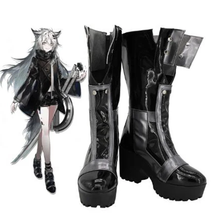 

Arknights Lappland Cosplay Boots Shoes Leather Women High Heel Shoes Costume Customized Accessories Halloween Party Shoes