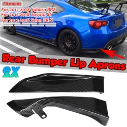 Car Rear Side Bumper Lip Aprons Diffuser Splitter Canard Black/Carbon For Subaru BRZ For Toyota 86 For Scion FR-S 2012-2018