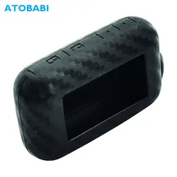 Carbon Silicone Car Key Case For StarLine E95 E65 E90 E60 E91 E61 Two Way Car Alarm LCD Remote Control Fob Protector Cover Bag