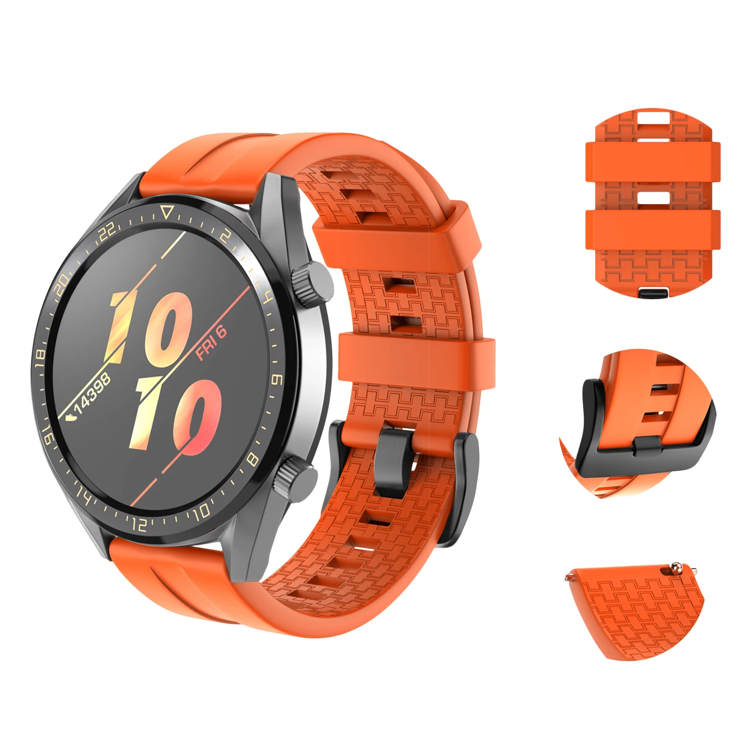 22mm Silicone Strap for Huawei GT/Huawei Watch2 Pro/Samsung Galaxy Watch 46mm/Samsung Gear S3 Bands Smart Watch Bracelet