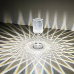 Diamond Table Lamp For Bedroom Bedside Art Deco Romantic Portable Touch Crystal Desk Light Charging LED Table Night Light