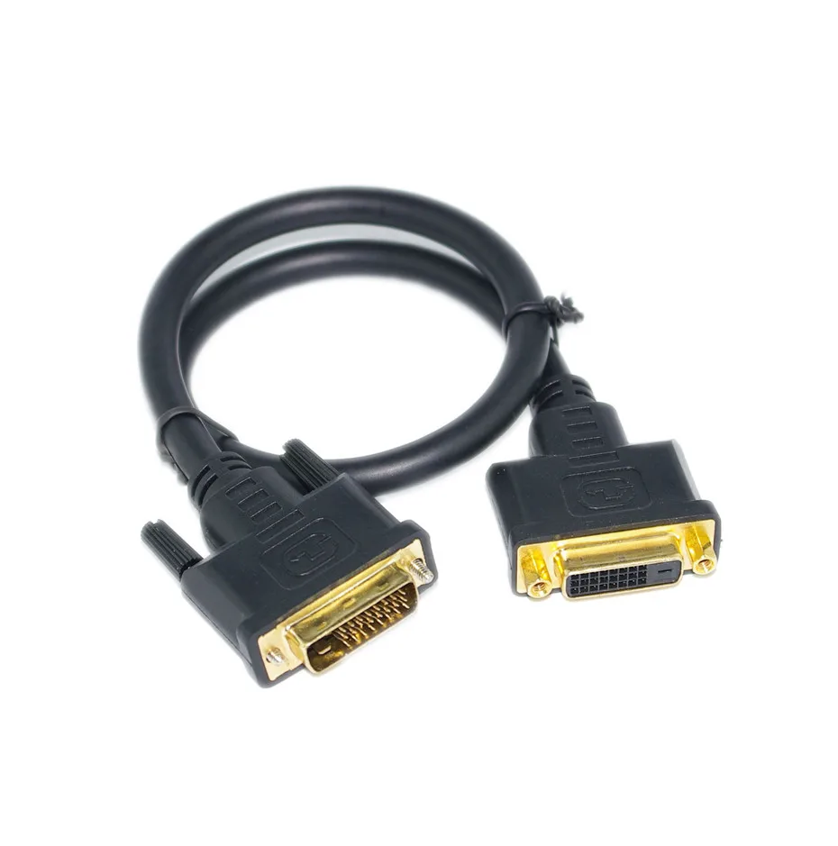 Kabel DVI DVI-D do DVI 24 + 1 z męskiego na męskie/żeński Dual Link DVI-D kabel do monitora dla PC HDTV Porjector 0.5M