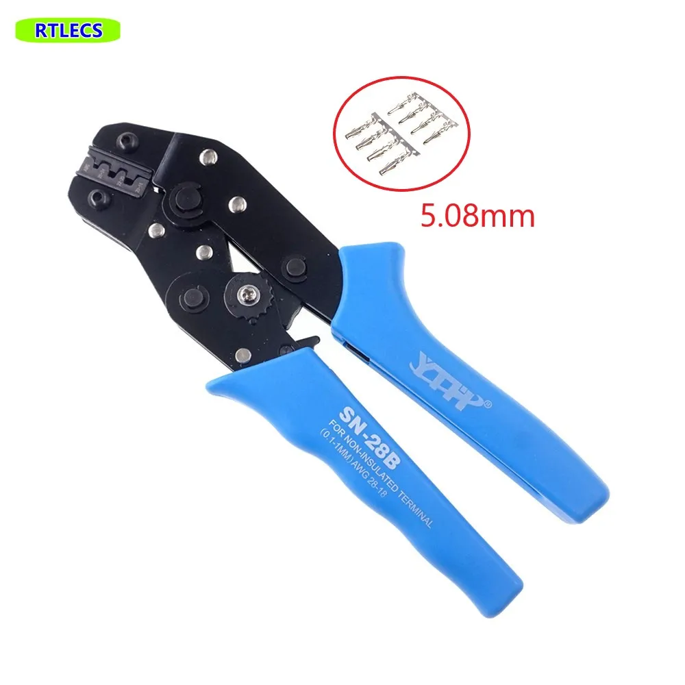 DIY Terminal Crimping Pliers Crimp Tools Cable Clamp for 5.08 mm 3.96 mm 4.8 mm 6.3 mm Wire AWG 26 to 16 for Crimp terminals