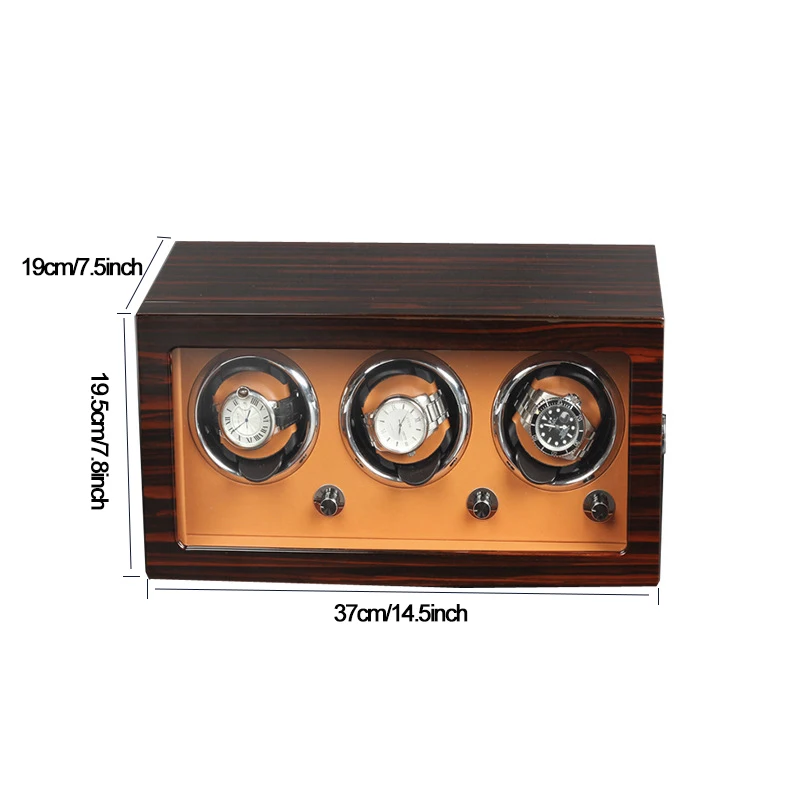 Automatic Watch Winder Box Uhrenbeweger Mechanical Display 3 Slots Male watch Automatic